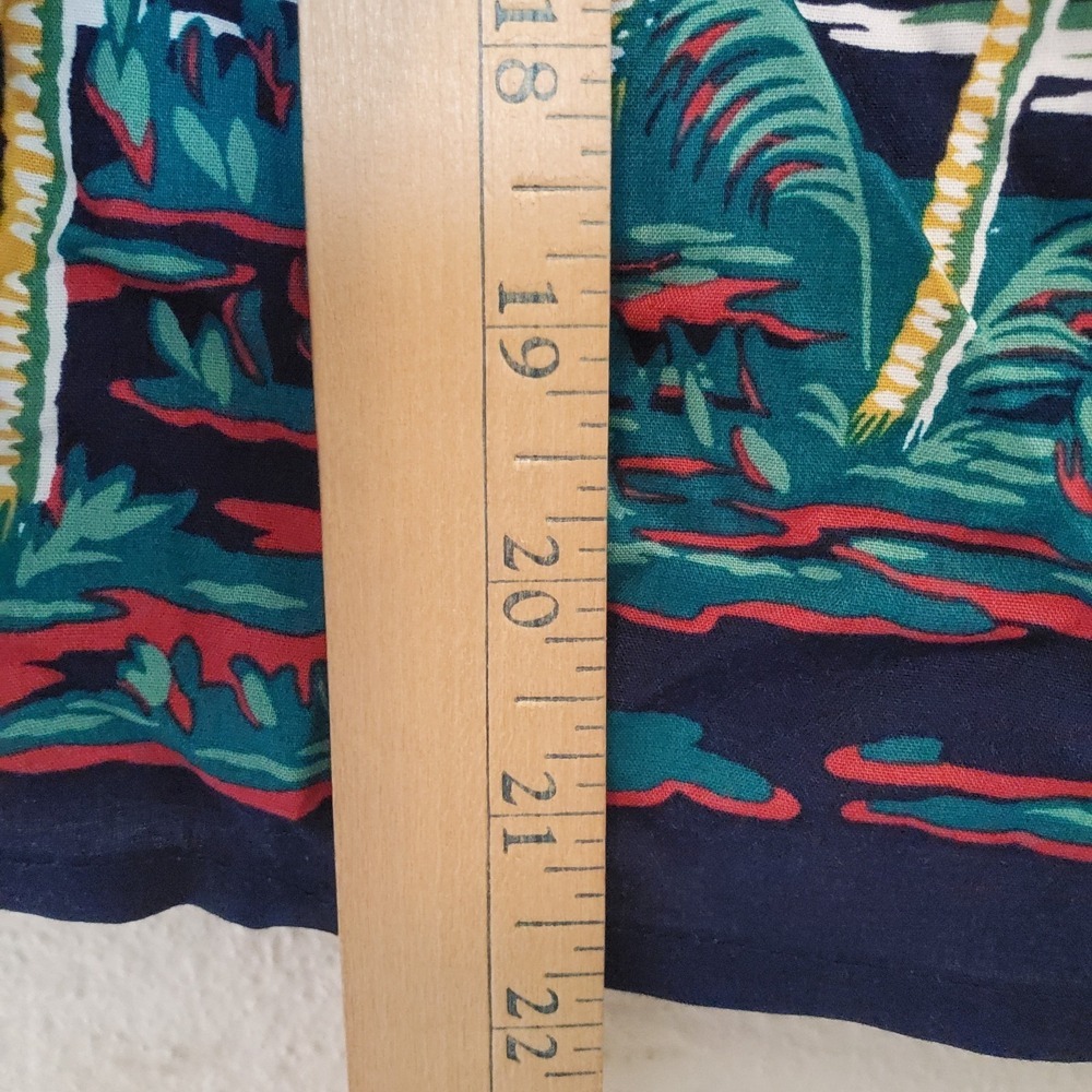 Reyn Spooner Tahiti by the Sea Swing Tank Top Dress Blues Tropical Palm M NEW - Picture 6 of 15